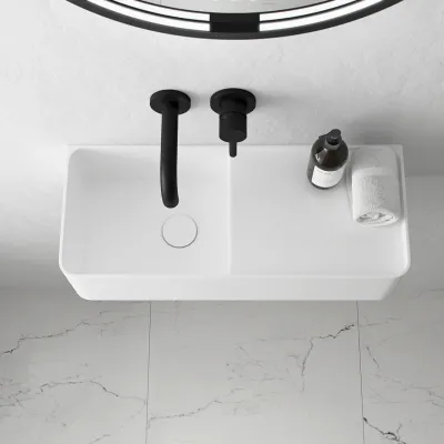 Coco 5L - Washbasin 60x25 cm, Matt White SolidTec®