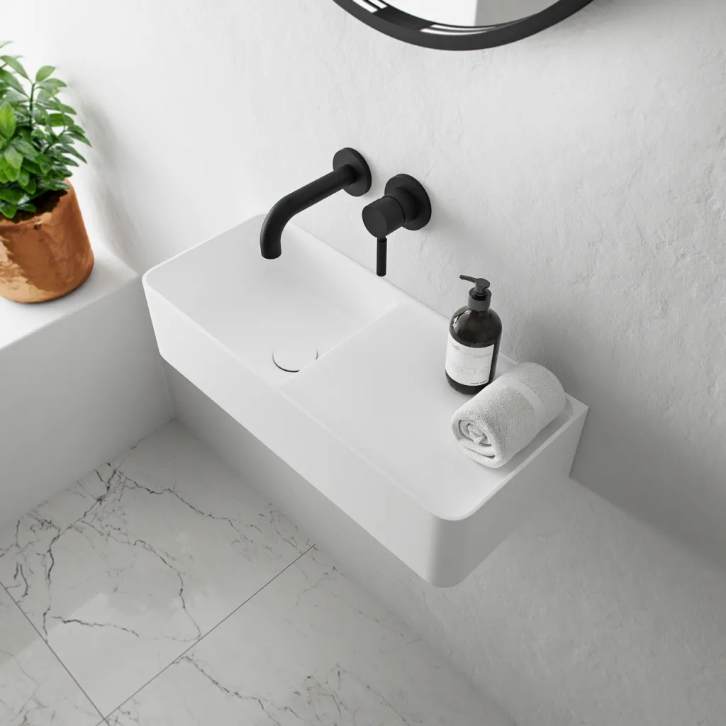 Coco 5L - Washbasin 60x25 cm, Matt White SolidTec®