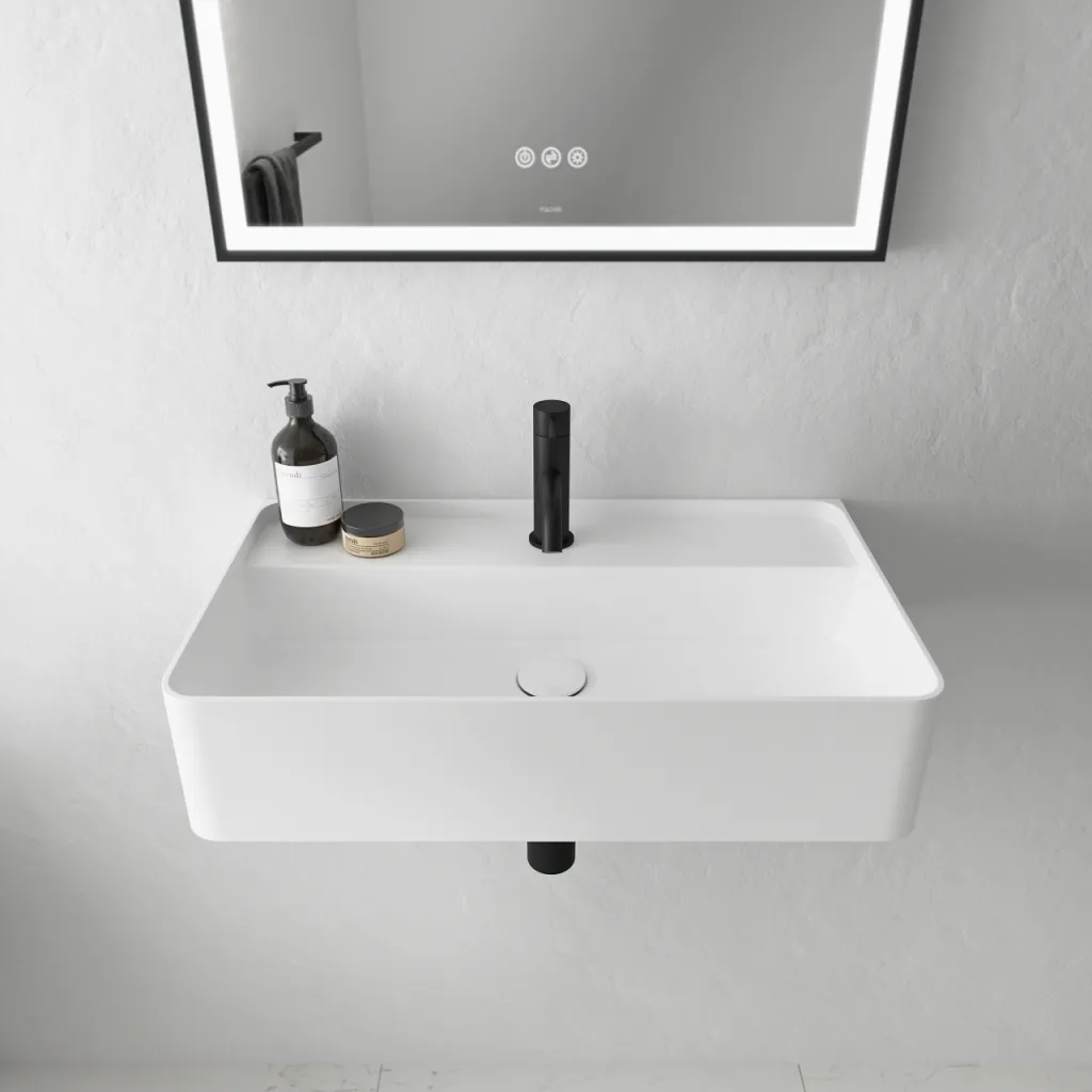 Coco 60 - Washbasin 60x35 cm, Matt White SolidTec®