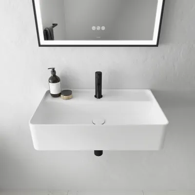 Coco 60 - Washbasin 60x35 cm, Matt White SolidTec®