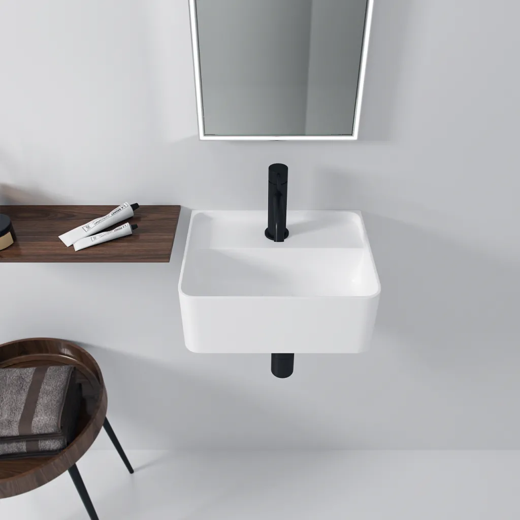 Coco 36 - 36x28 Washbasin, Matt white SolidTec®