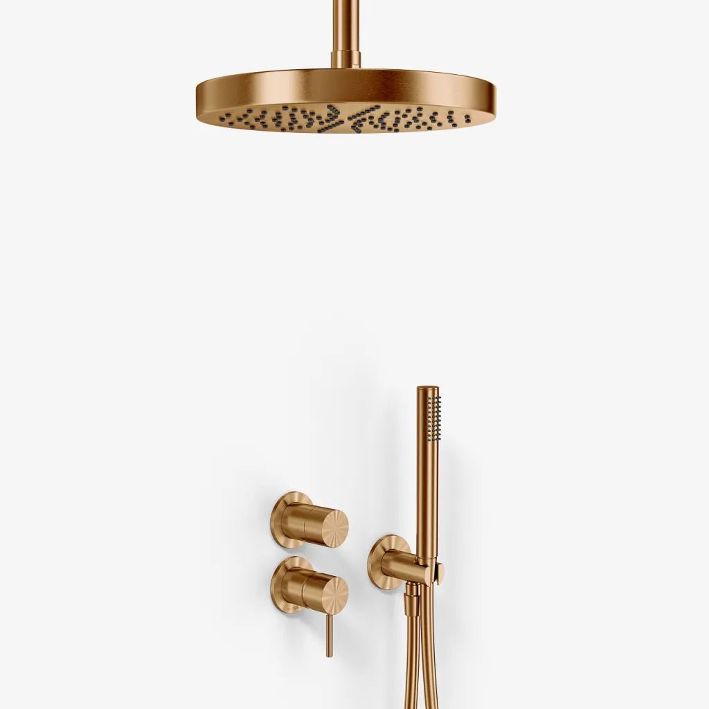 Semplice SBR901 S03 - Shower set Ø24 cm, Ceiling, PVD Brushed Copper