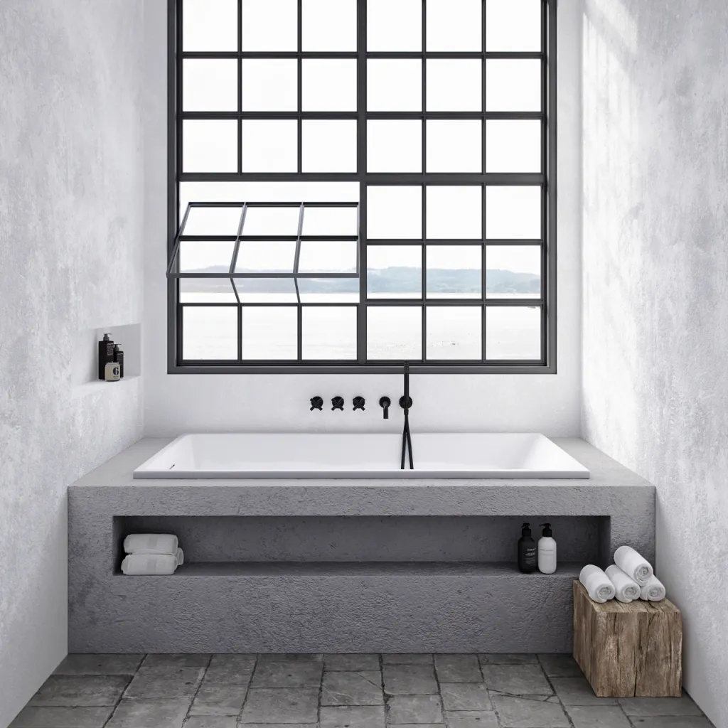 Pulcher Norma 1700 - Built-in bathtub 170x80 cm, Glossy White
