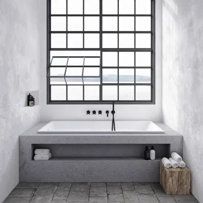 Pulcher Norma 1700 - Built-in bathtub 170x80 cm, Glossy White