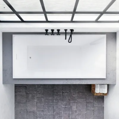 Pulcher Norma 1700 - Built-in bathtub 170x80 cm, Glossy White