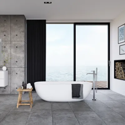 Semplice SQ2 - Freestanding bath mixer, Chrome