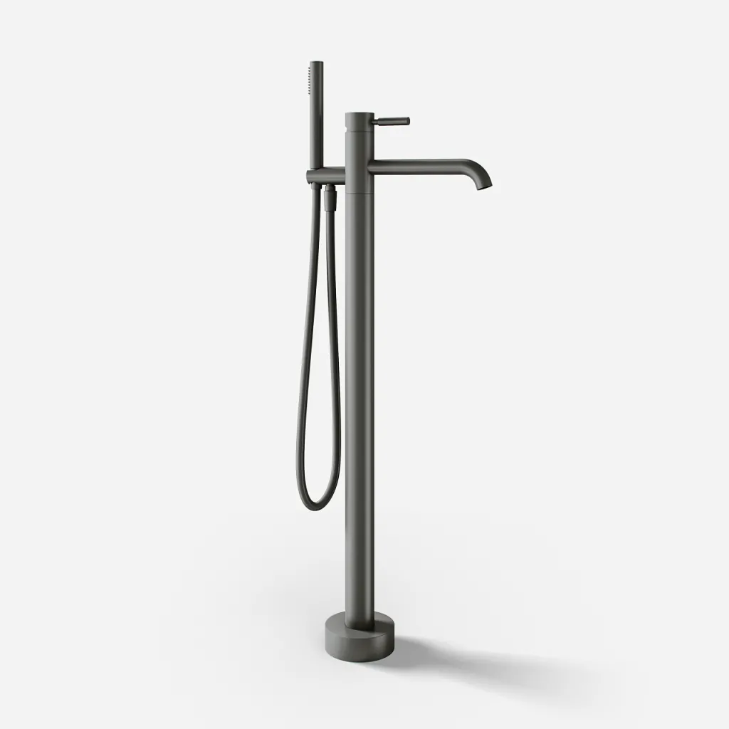Semplice SQ2 - Freestanding bath mixer, PVD Matt Gun Metal