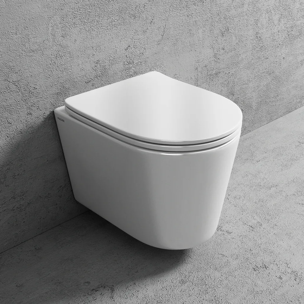 Stilo PS1-18 - Toilet 49 cm, White, Rimless + EasyClean Coat