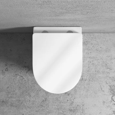 Stilo PS1-18 - Toilet 49 cm, White, Rimless + EasyClean Coat