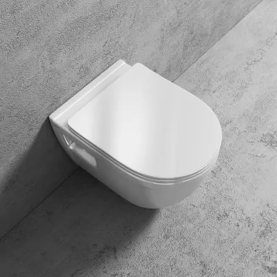 Stool AS1-18 - Toilet 52 cm, incl. soft close seat, White, Rimless + EasyClean Coat
