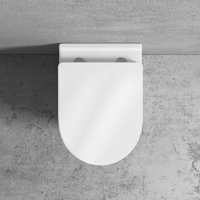Stool AS1-18 - Toilet 52 cm, incl. soft close seat, White, Rimless + EasyClean Coat