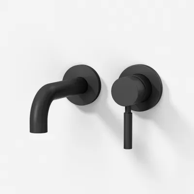 Semplice SHV102 S02 - Washbasin faucet, 15 cm spout, Matte black