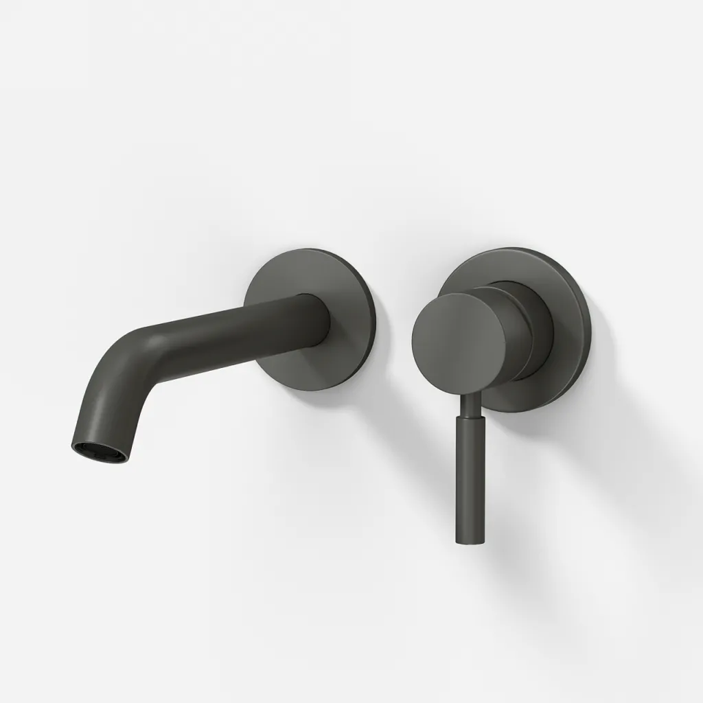 Semplice SHV102 S03 - Basin mixer, 20 cm spout, PVD Matt Gun Metal