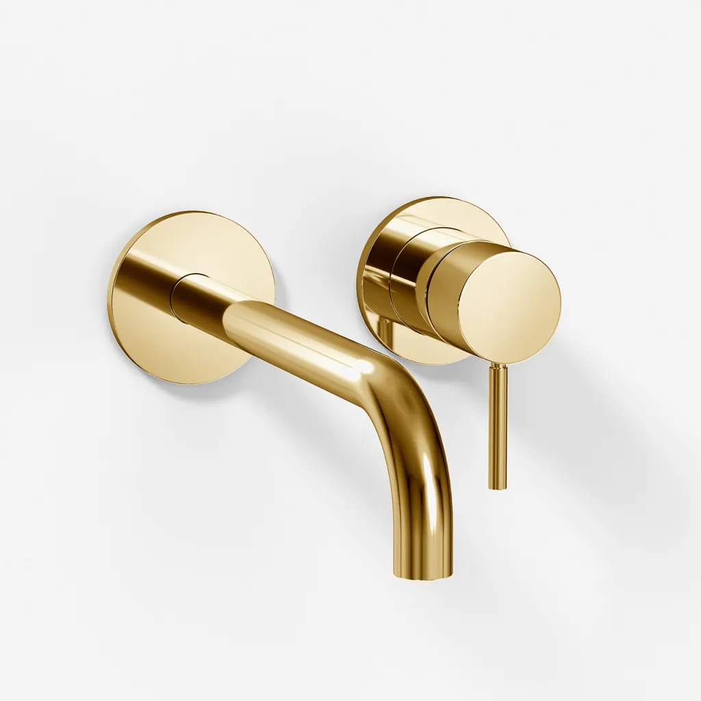 Semplice SHV502 S02 - 19 cm. spout, Polished Brass Natural