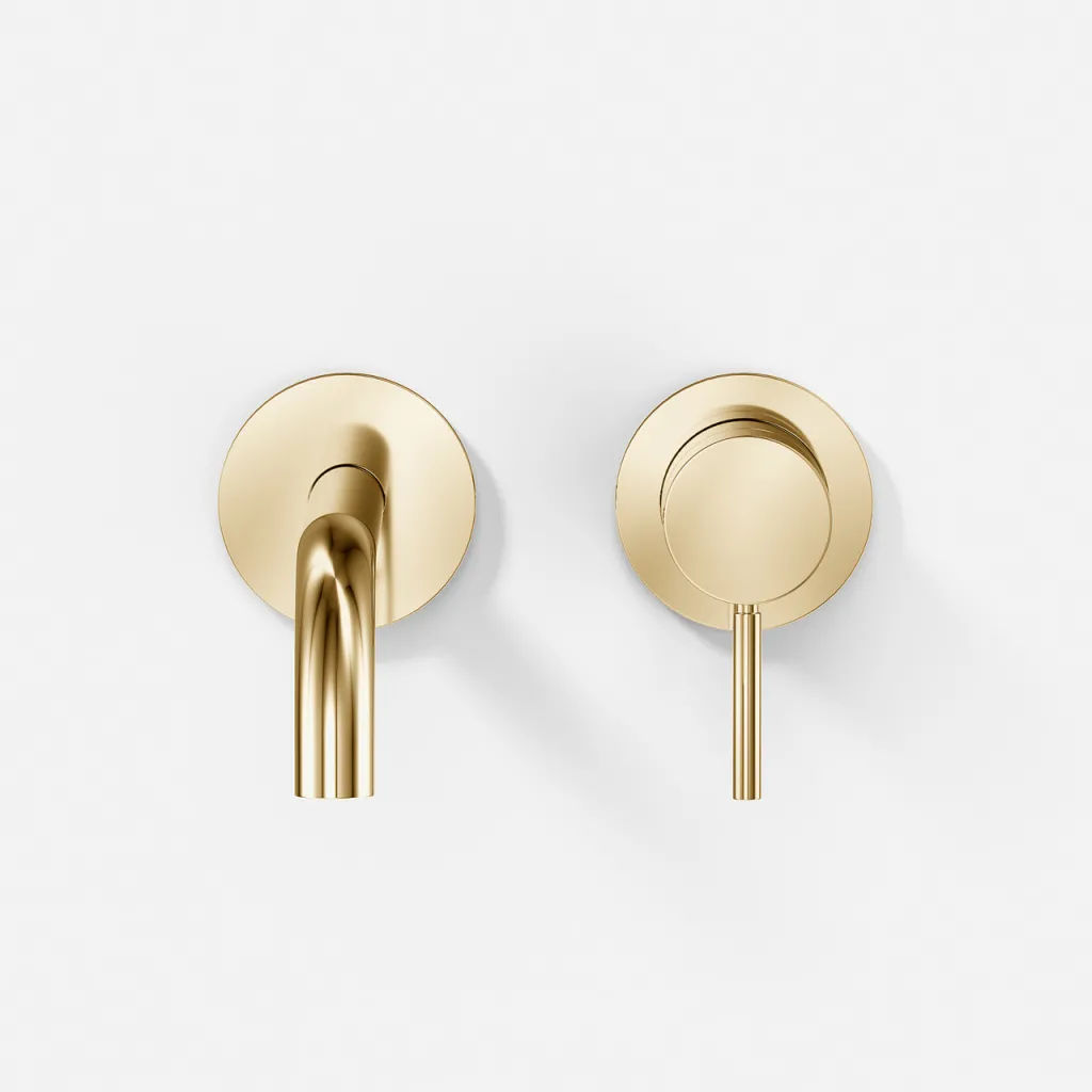 Semplice SHV502 S02 - 19 cm. spout, Polished Brass Natural