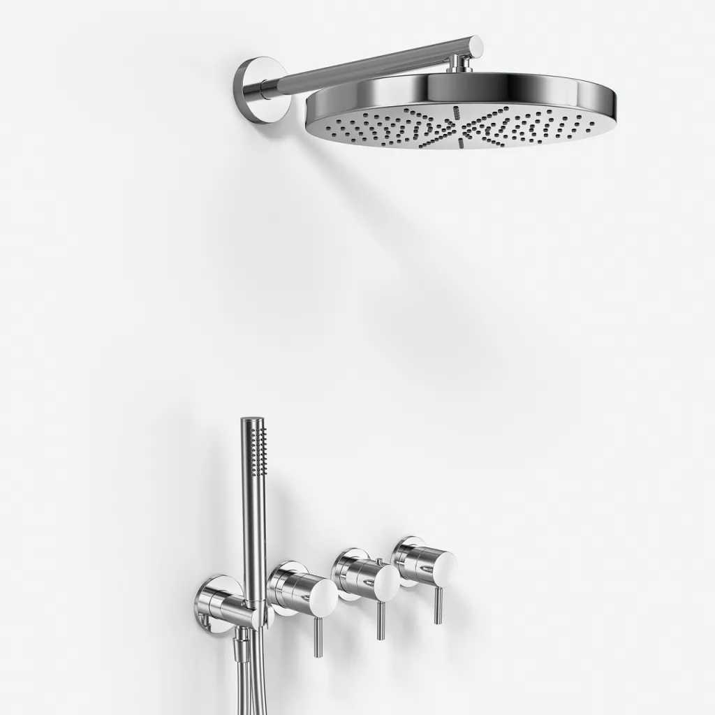 Semplice STB801 S02 - XXL Rain DeLux Ø28 cm, SmartTerm Wall, Chrome