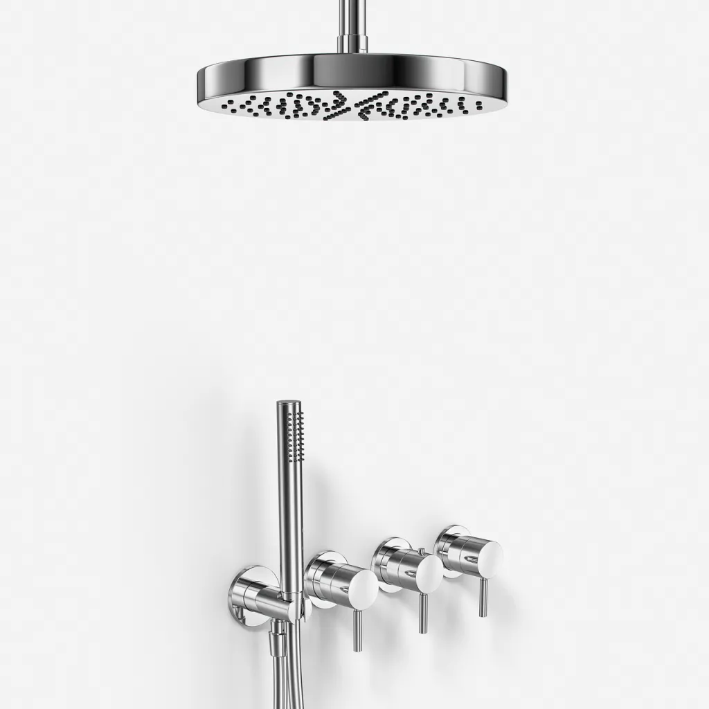 Semplice STB801 S03 - XL Rain DeLux Ø24 cm, SmartTerm, Ceiling, Chrome