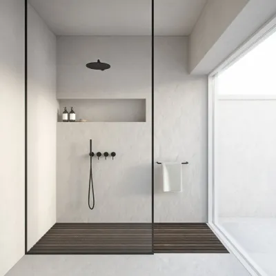 Semplice STB801 S07 - Rain DeLux SmartTerm Ø30 cm EasyClean, Wall, Matt black