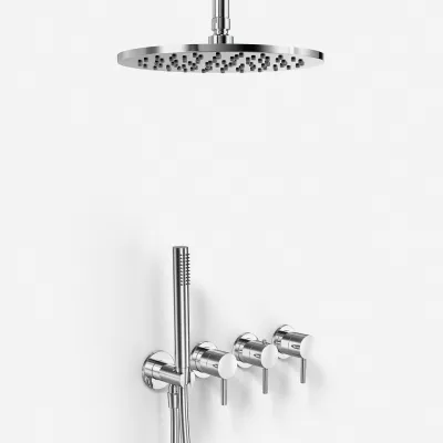 Semplice STB801 S09 - Rain DeLux SmartTerm Ø25 cm EasyClean, Ceiling, Chrome