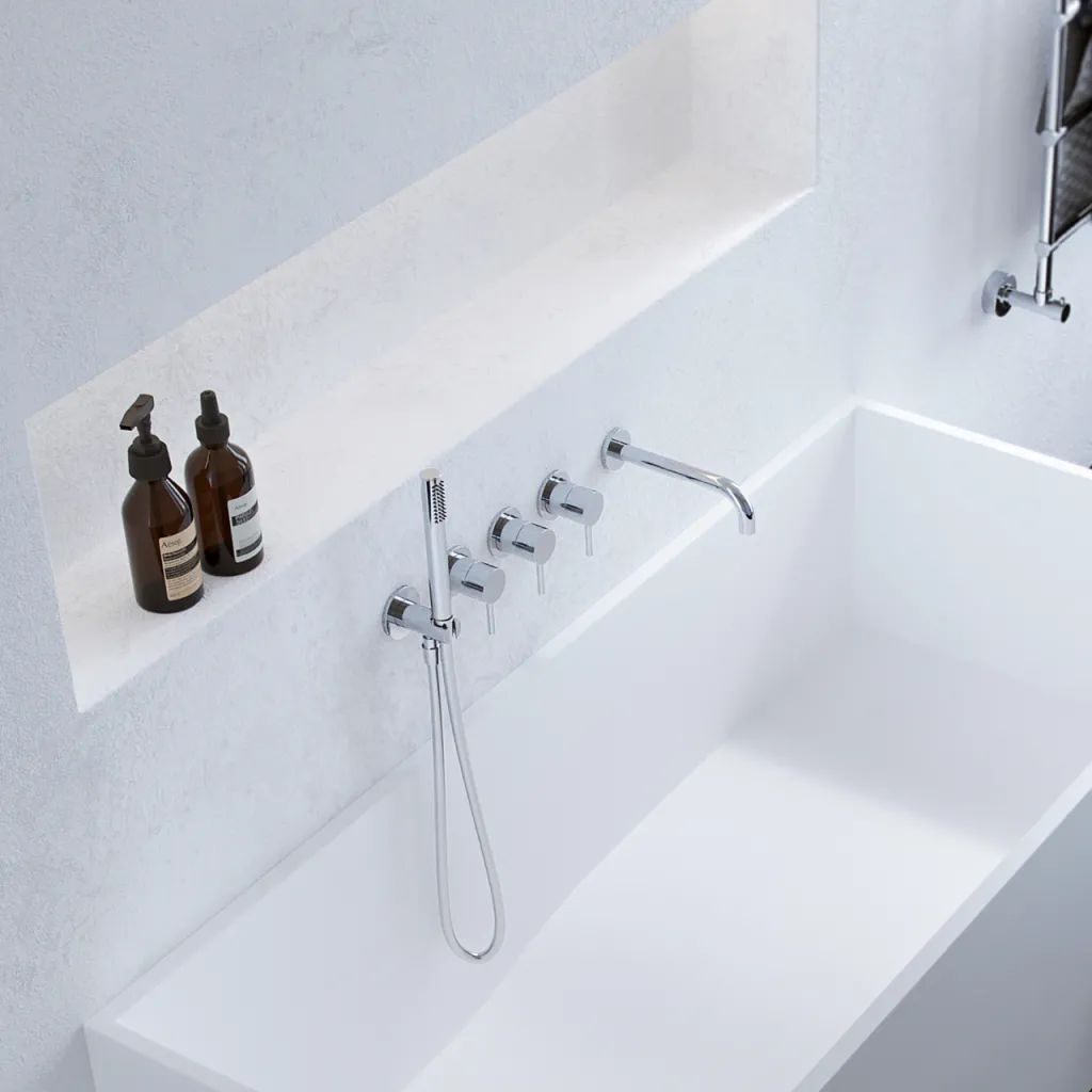 Semplice STB801 S11 - Thermostat set Tub/shower, Chrome