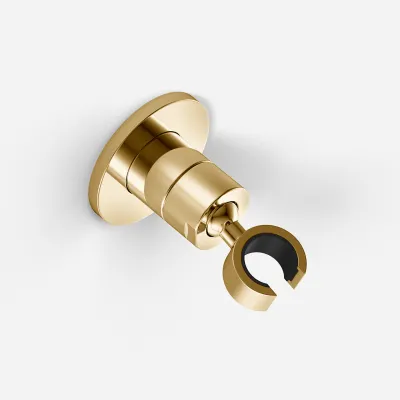 Semplice SSP510 - Shower Holder, Wall, Polished Brass Natural