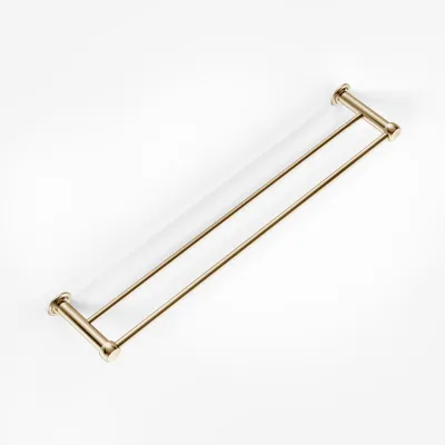 Hassel&Teudt H20-60 - Double Towel Bar 60 cm, Polished Brass Natural