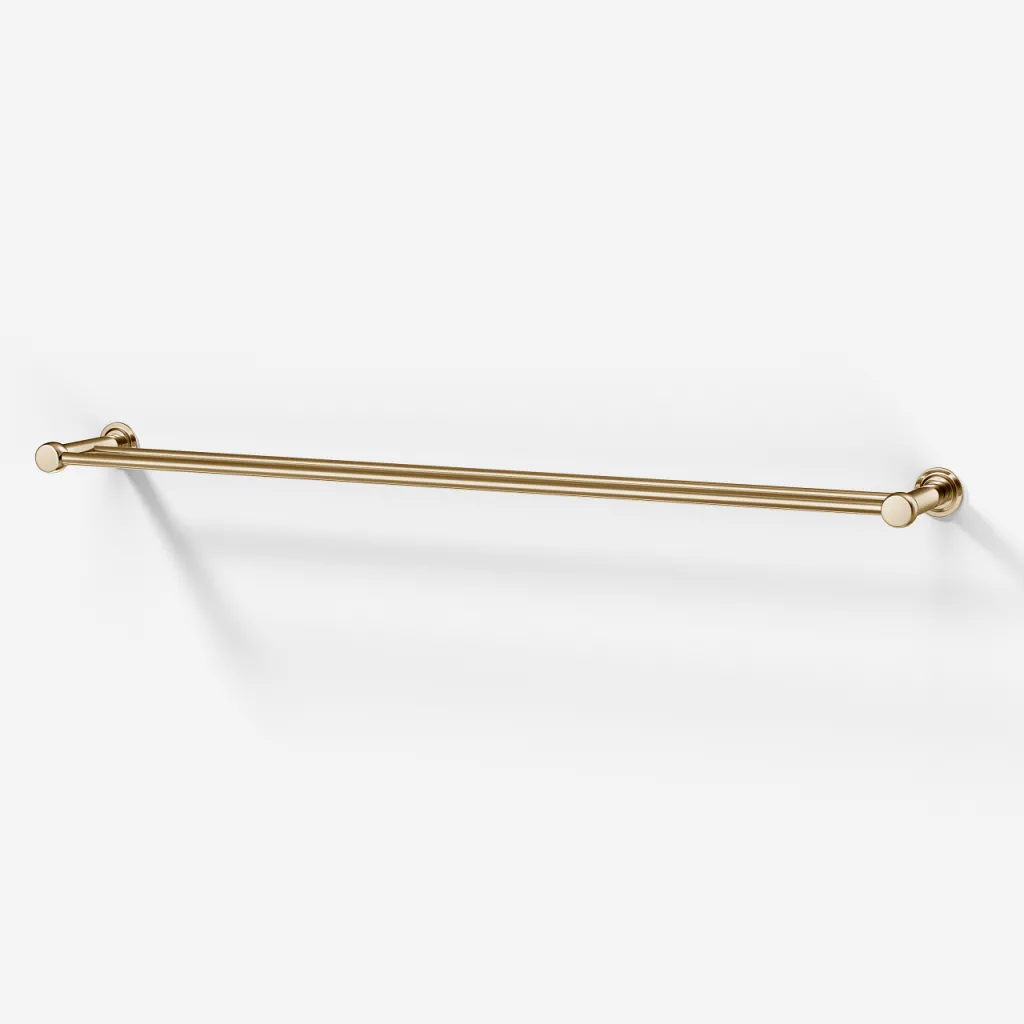 Hassel&Teudt H20-80 - Double Towel Bar, Polished Brass Natural