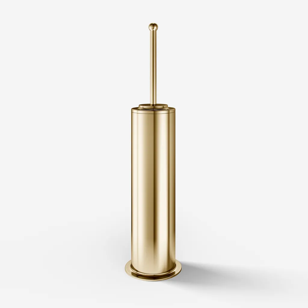 Hassel&Teudt H33 - Freestanding Toilet Brush, Polished Brass Nature