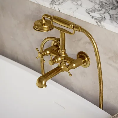 Hassel&Teudt HBK701 - bath/shower faucet, Polished Brass Natural