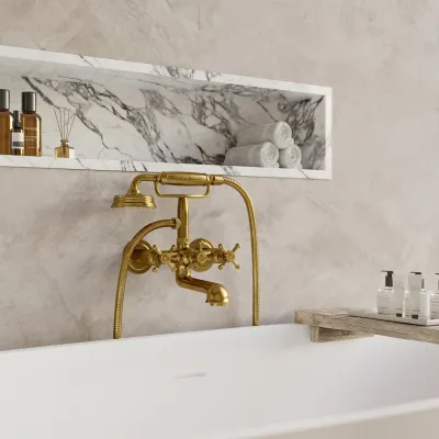 Hassel&Teudt HBK701 - bath/shower faucet, Polished Brass Natural