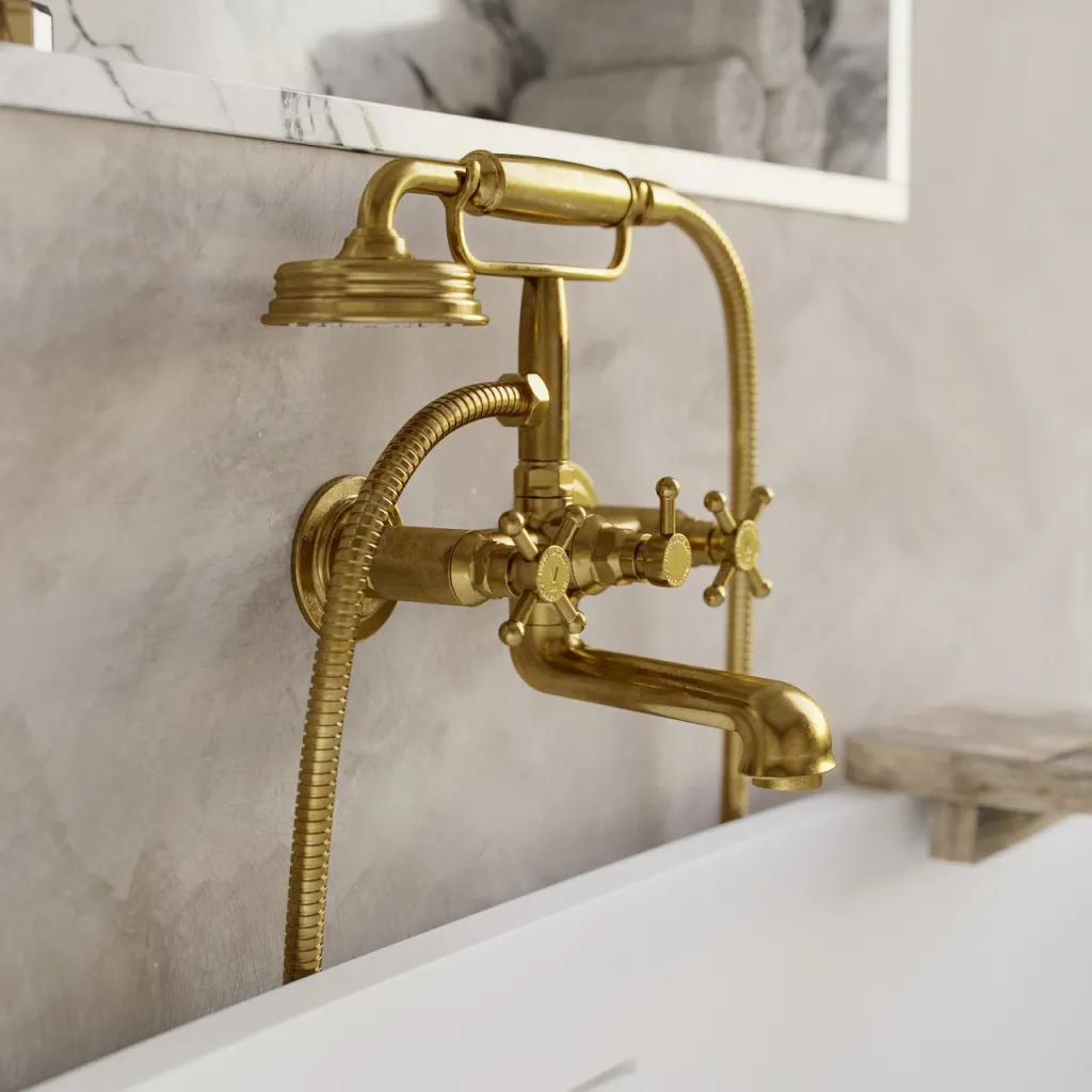 Hassel&Teudt HBK701 - bath/shower faucet, Polished Brass Natural