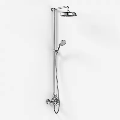 Hassel&Teudt HBT900 - SmartTerm shower rod set w/Ø21 cm. Rain DeLuxe w/EasyClean, Chrome
