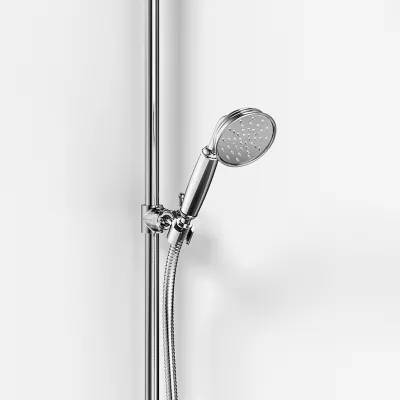 Hassel&Teudt HBT900 - SmartTerm shower rod set w/Ø21 cm. Rain DeLuxe w/EasyClean, Chrome