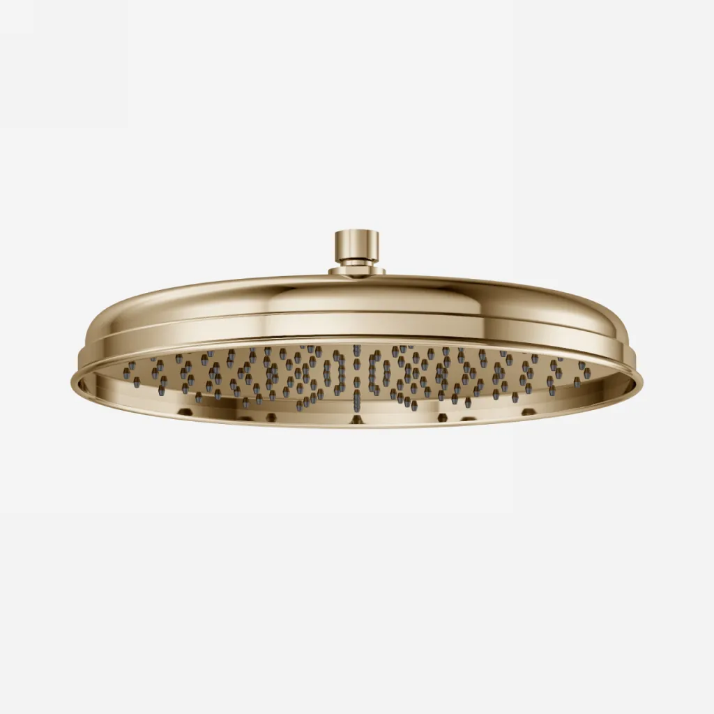 Hassel&Teudt HBR312 - H&T Rain DeLuxe Ø31 cm., shower head w/EasyClean, Polished Brass Natural