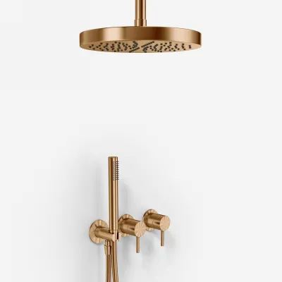 Semplice SBR801 S03 - XL Rain DeLux Ø24 cm, Ceiling, PVD Brushed Copper