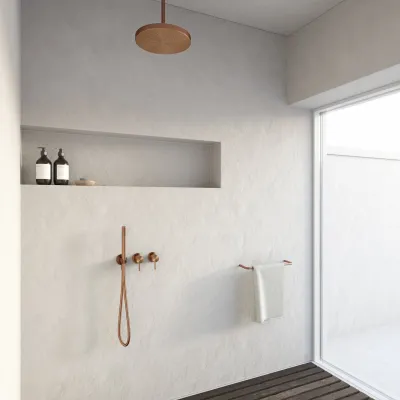 Semplice SBR801 S04 - XXL Rain DeLux Ø28 cm, Ceiling, PVD Brushed Copper
