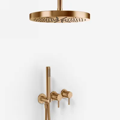 Semplice SBR801 S04 - XXL Rain DeLux Ø28 cm, Ceiling, PVD Brushed Copper
