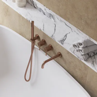 Semplice SBR801 S11 - Tub/shower, PVD Brushed Copper