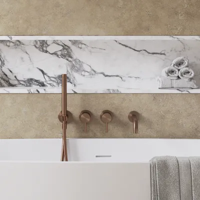 Semplice SBR801 S11 - Tub/shower, PVD Brushed Copper