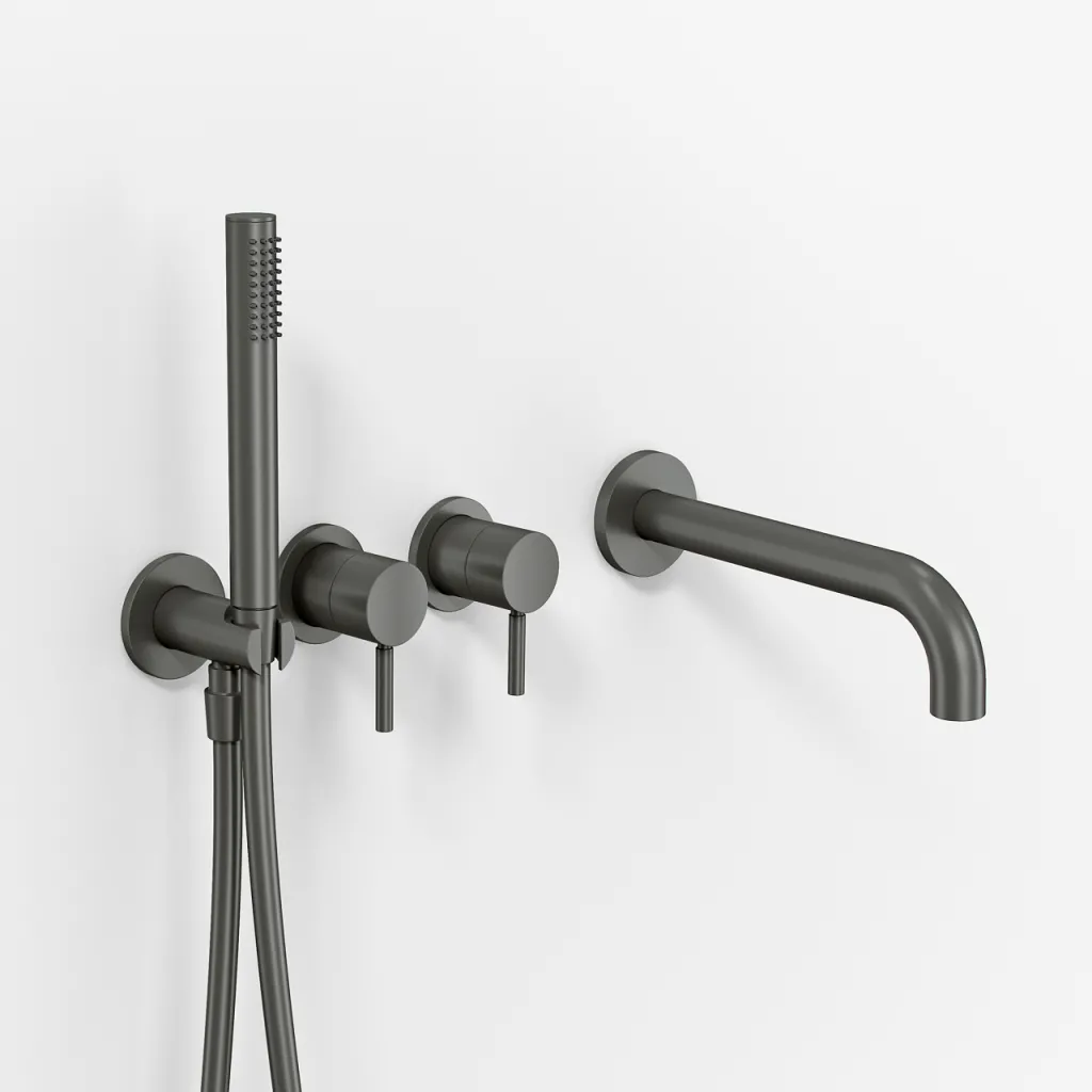 Semplice SBR801 S11 - Tub/shower, PVD Matt Gun Metal