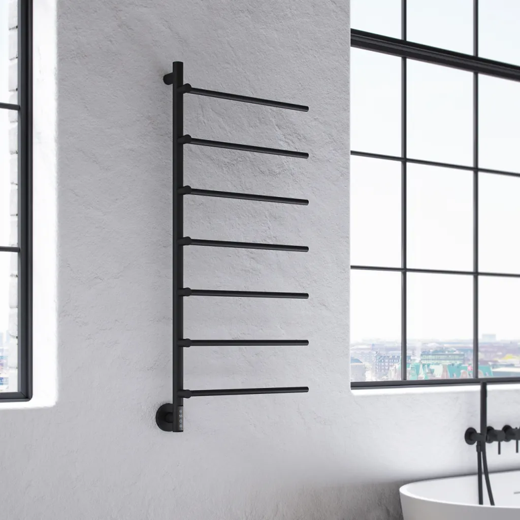 Pulcher® Semplice PS07 -  Electric Towel Warmer, 48 x 110 cm, Matte Black