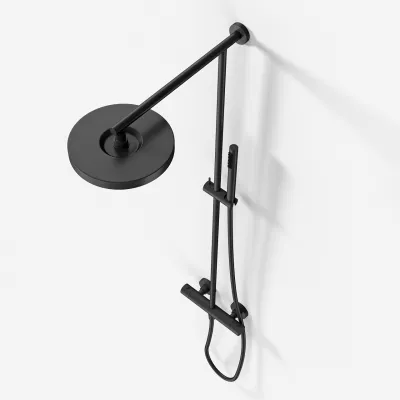 Semplice SRL10 - Thermostat set, XL Rain DeLuxe Ø24 w/EasyClean, Matt black