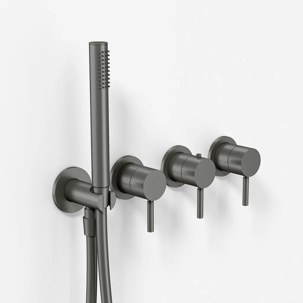 Semplice STB801 - Thermostat set, PVD Matt Gun Metal