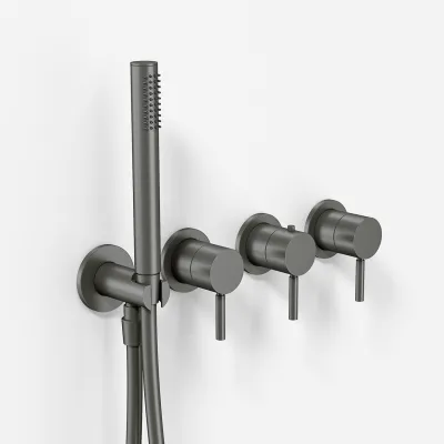 Semplice STB801 - Thermostat set, PVD Matt Gun Metal