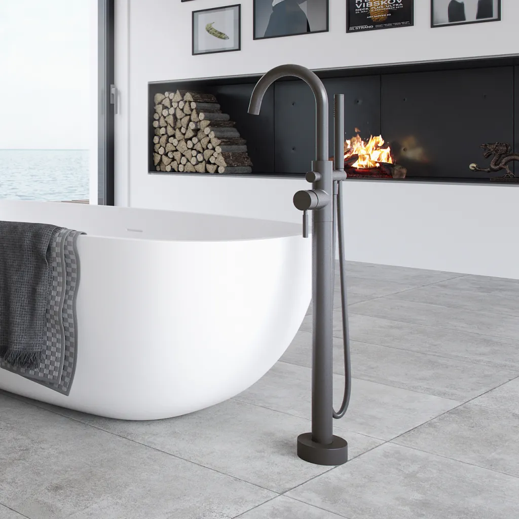 Semplice SBS600 - Freestanding bath mixer, PVD Matt Gun Metal