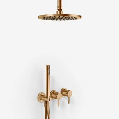 Semplice SBR801 S08 - Shower set, Ø20 cm, Ceiling, PVD Brushed Copper