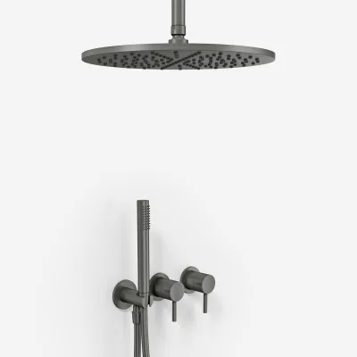 Semplice SBR801 S10 - Showerset, Ø30 cm, Loft, PVD Matt Gun Metal