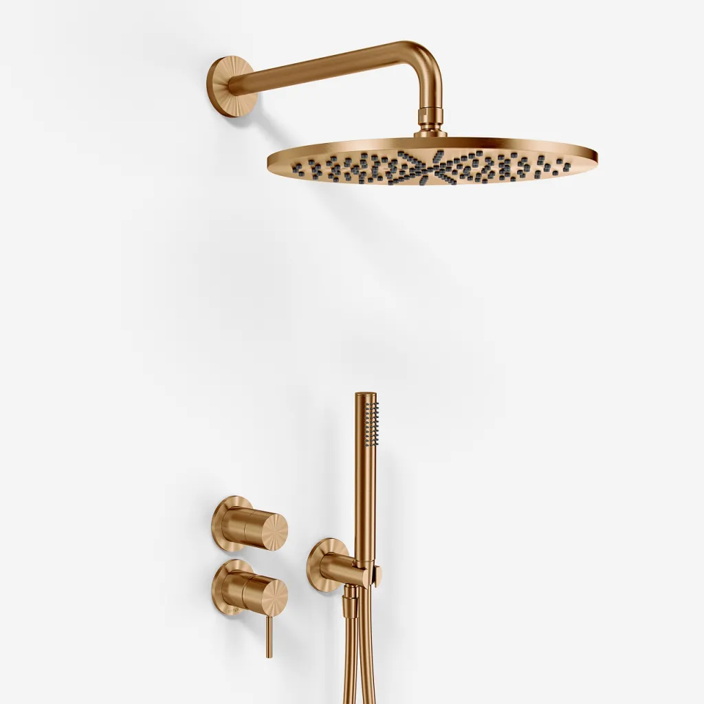 Semplice SBR901 S07 - Rain DeLuxe Ø30, Wall, PVD Brushed Copper