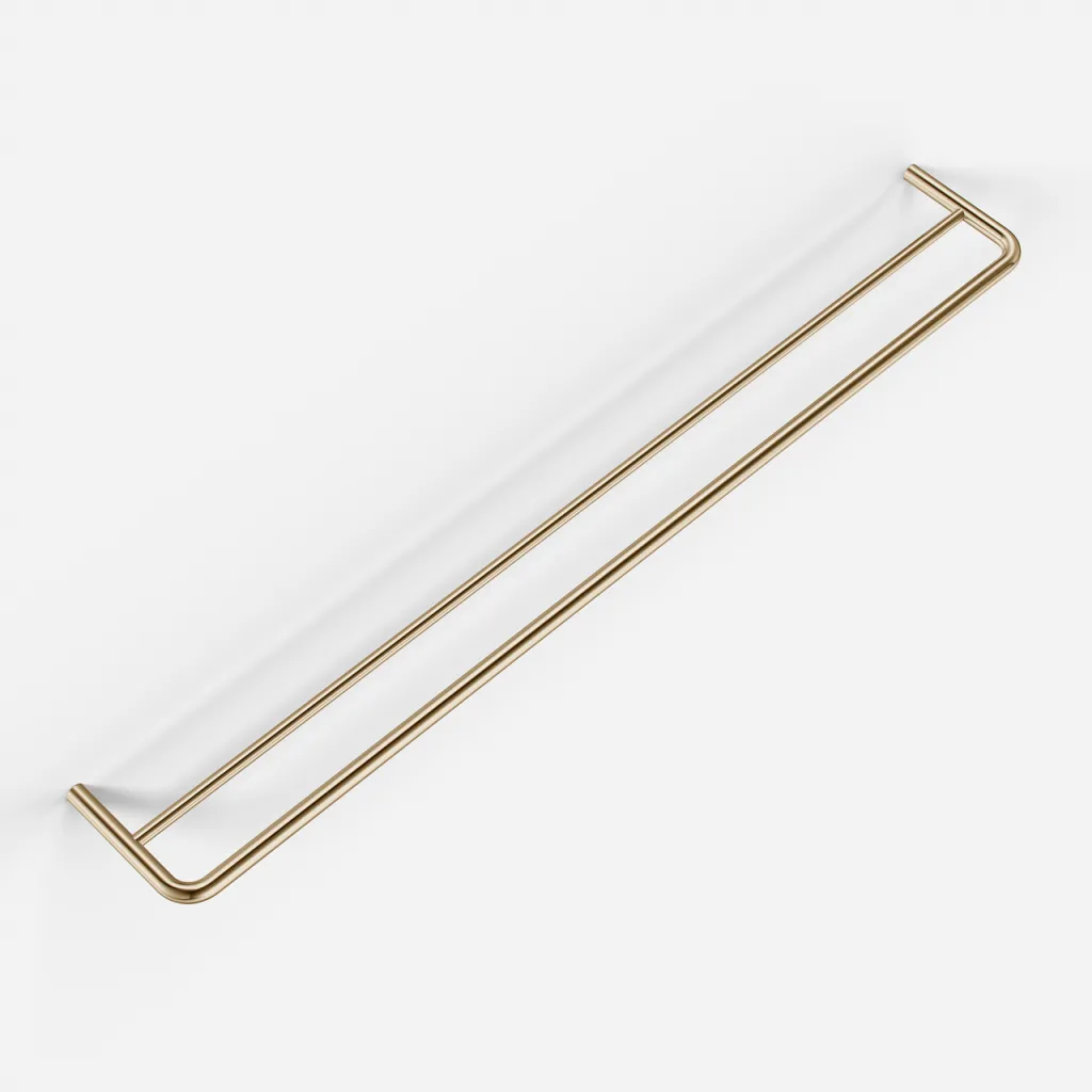 Semplice PS20-80 - Double Towel Rail, Polished Brass Nature