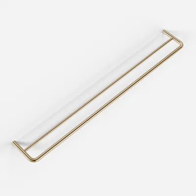 Semplice PS20-80 - Double Towel Rail, Polished Brass Nature